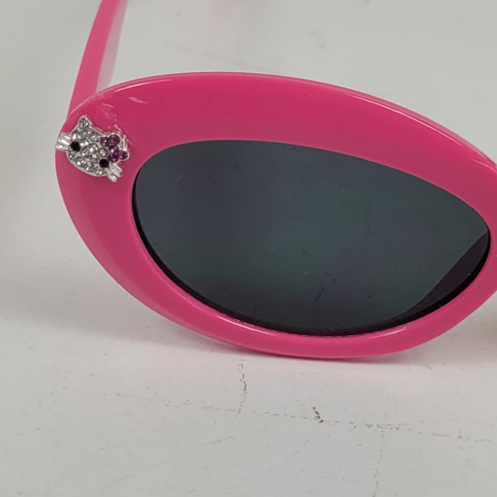 Pink Oval Hello Kitty Sunglasses with Rhinestone Accents - Picture 2 of 10